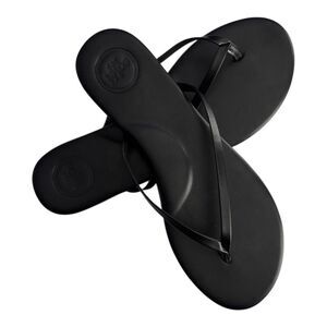 FREE PEOPLE SOLEI SEA Sz 10 (9-9.5) Around Town Black Out Flip Flop Sandal $57